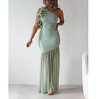 Women's Ruffled Winter Dress