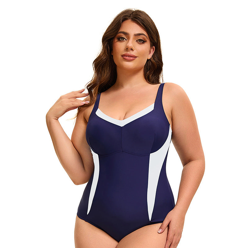Purplish blue and white