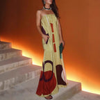 Printed Sleeveless Dress Pocket Vacation