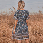 Summer Bohemian Ethnic Print Dress