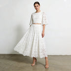 Women’s Cropped Top & High-Waist Skirt Set