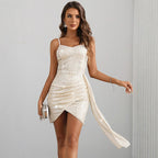 Women's Backless Sequin Mini Party Dress
