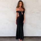 Women's Off-Shoulder Cutout Backless Dress