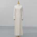 Asymmetric High-Slit Office Dress