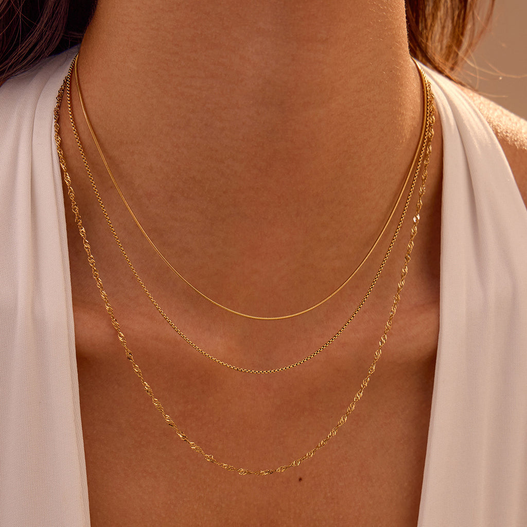 Stainless Steel Three Layer Choker Necklace
