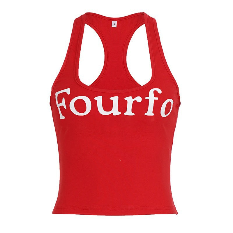 Women's Graphic Knitted Vest Top