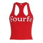 Women's Graphic Knitted Vest Top