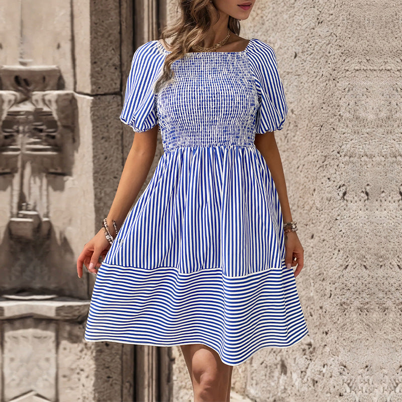 Blue and white