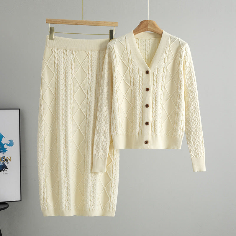Women's Knit Two-Piece Skirt Set