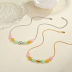 Women's Colorful Resin Beaded Necklace