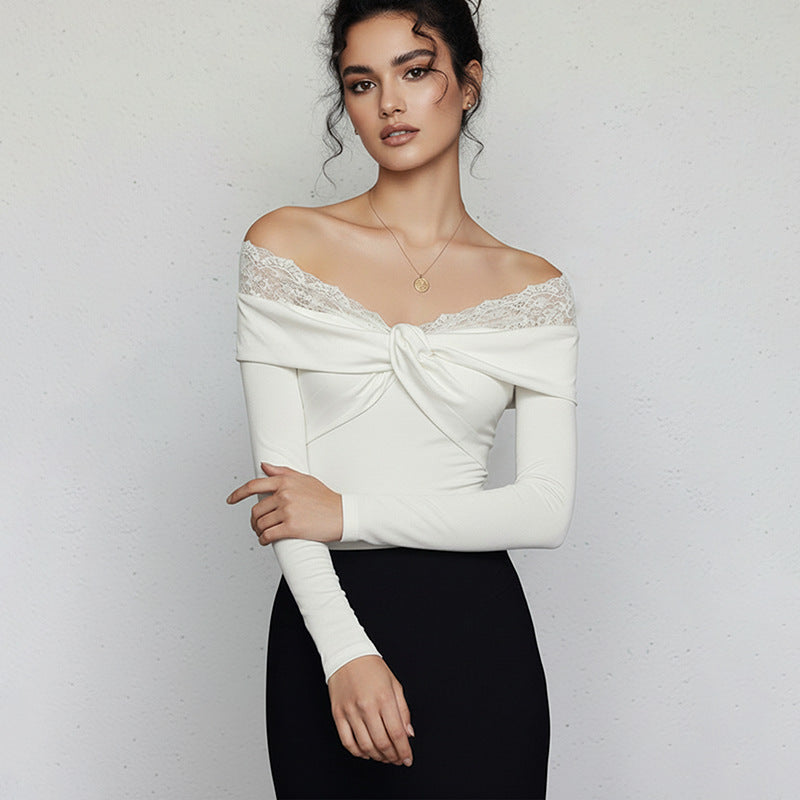 Women's Elegant Lace Twist Knot Jumpsuit