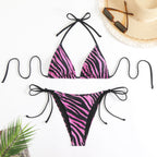 Zebra Pattern Bikini Swimwear