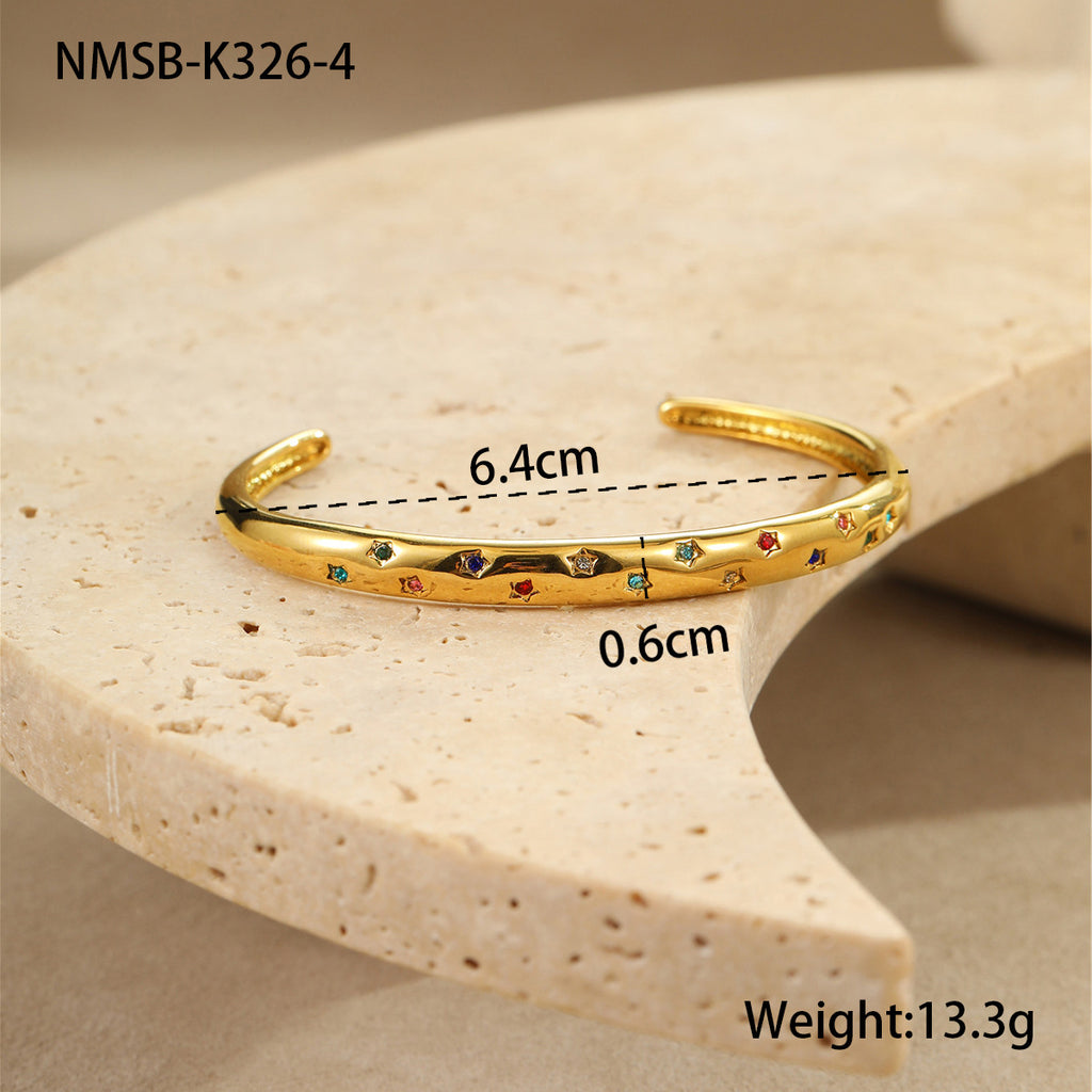 Gold Colorful Crystals Bracelet