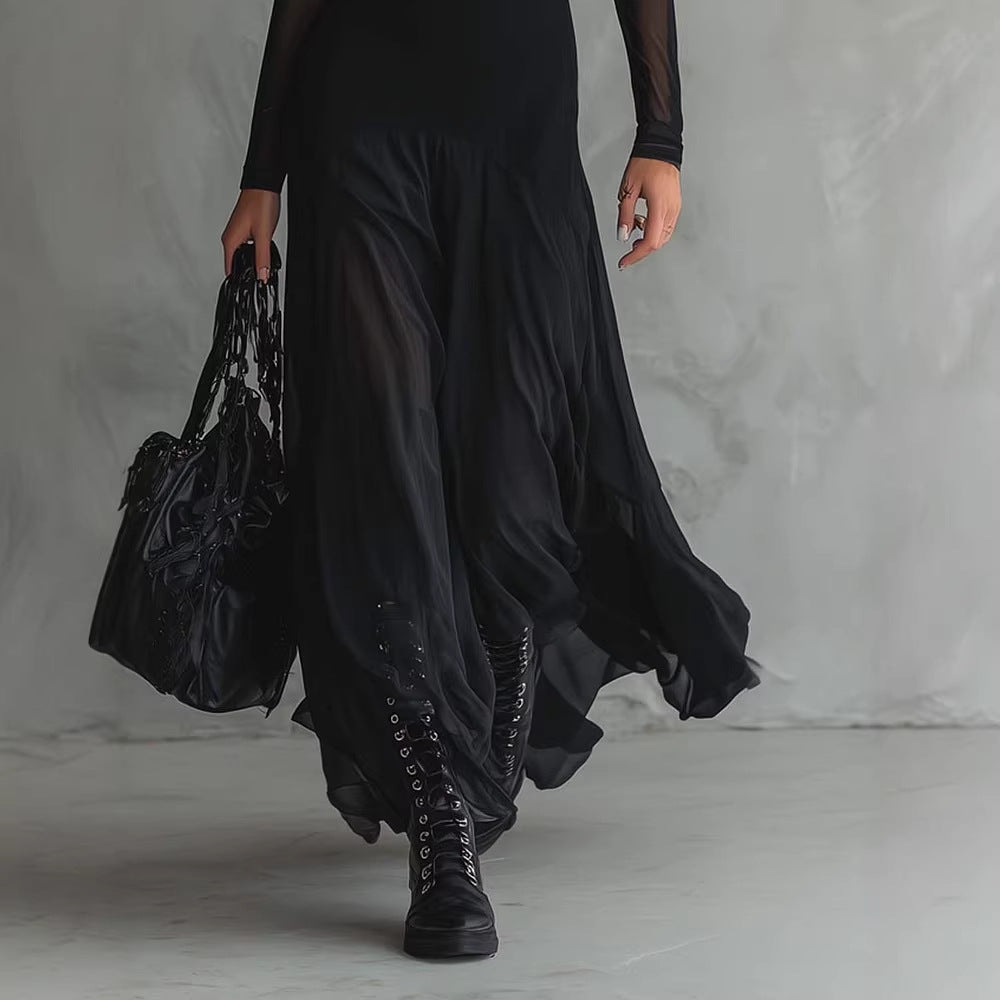 Elegant Mesh Stitching Dress