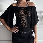 Retro Leopard Halter Short Top