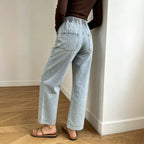 Source Elastic Waist Design Drawstring Casual Women Jeans