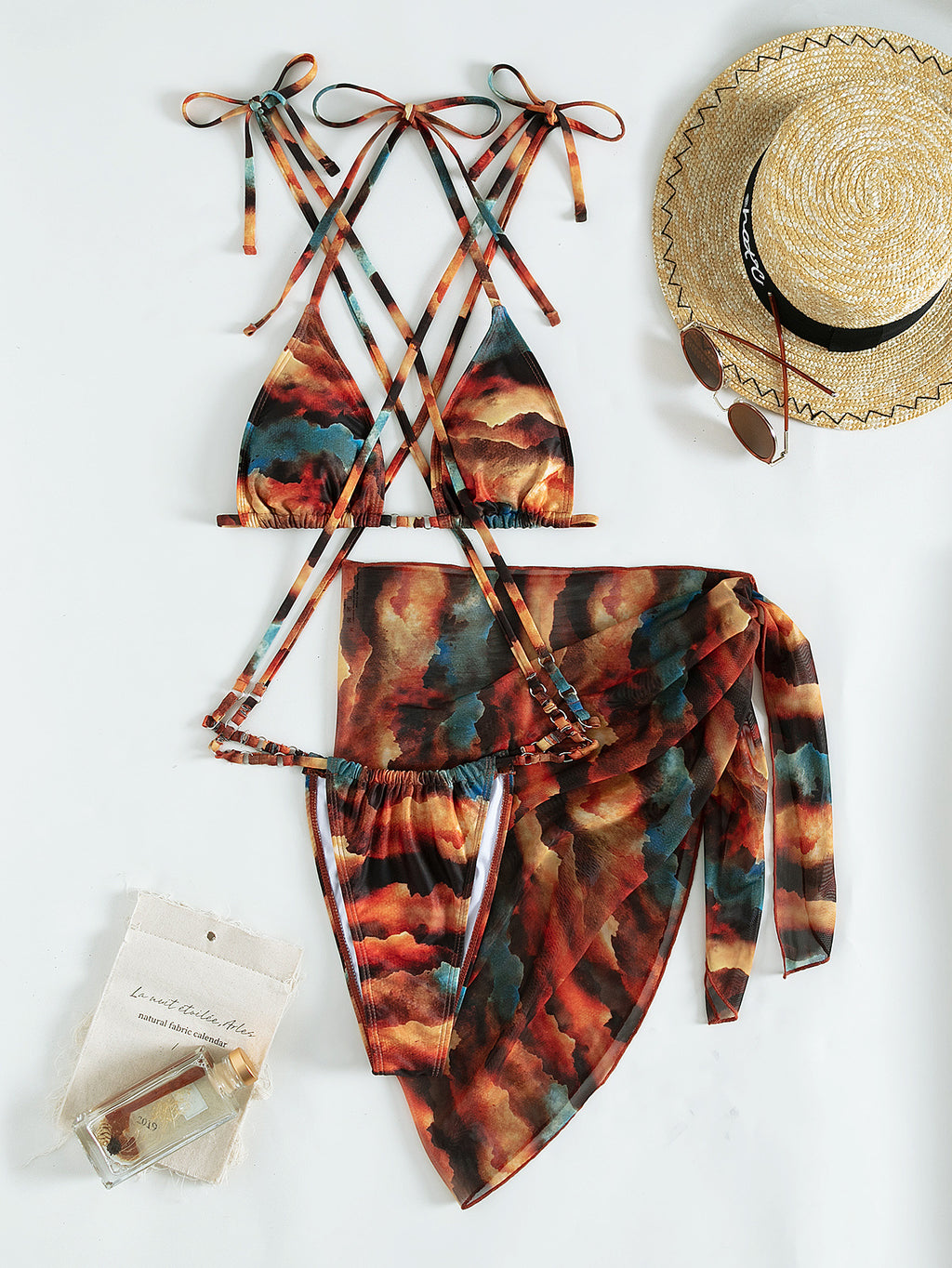 Gradient Printing One-piece Swimwear