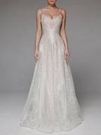 Women's Embroidered V-Neck Strap Maxi Dress
