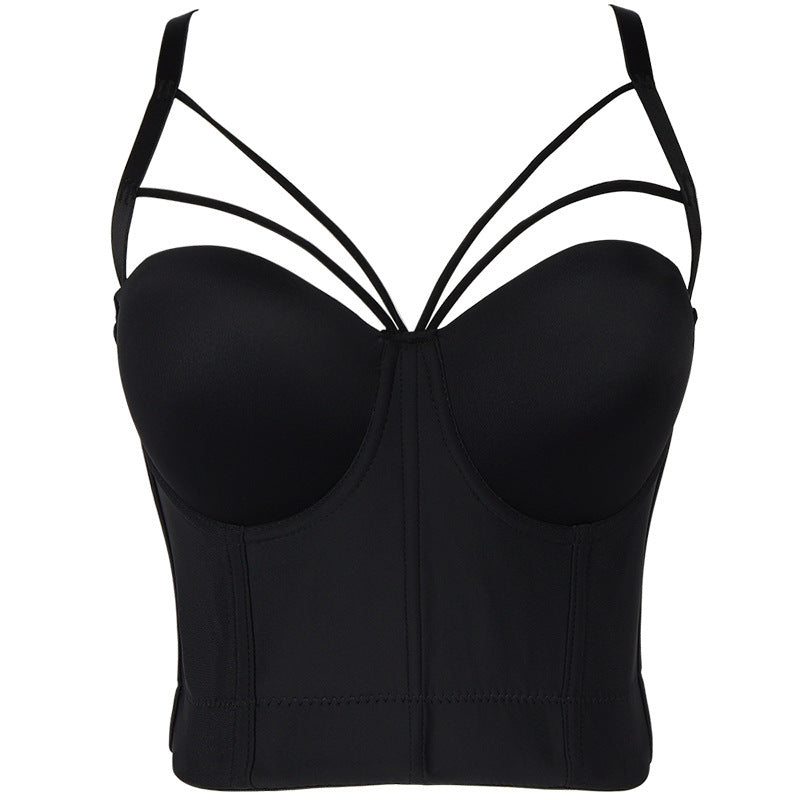 's Non Slip Triangle Strap Vest Shaping Corset With Steel Ring Top