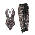 Leopard Print One-piece Swimwear