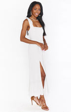 Elegant Rope-Split French Dress