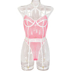 Light Pink Net White Belt