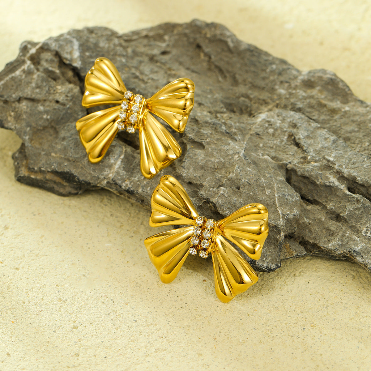 Women's Bow Zircon Earrings