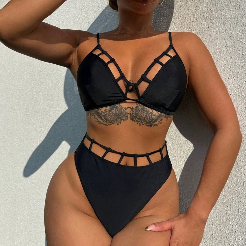 Pure Black Bikini Swimwear