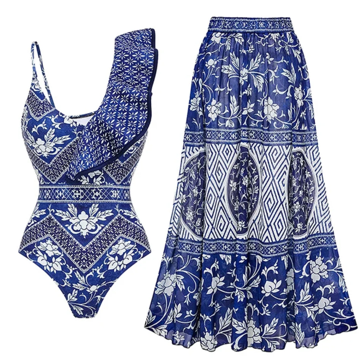 Shoulder One-piece Swimwear