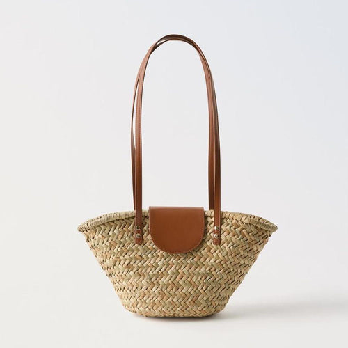 Women's Natural Grass Straw Shoulder Bag