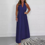 Deep-V Sleeveless Dress