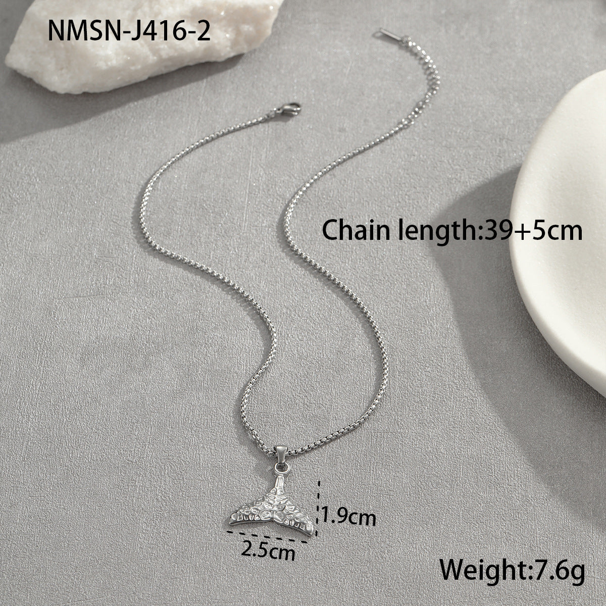 Steel Fishtail Necklace