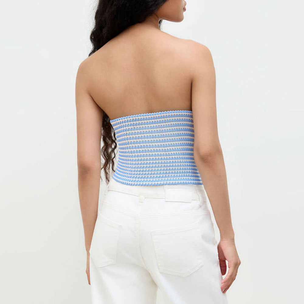 Women's Women’s Multicolor Striped Twist Cutout Corset Crop Top