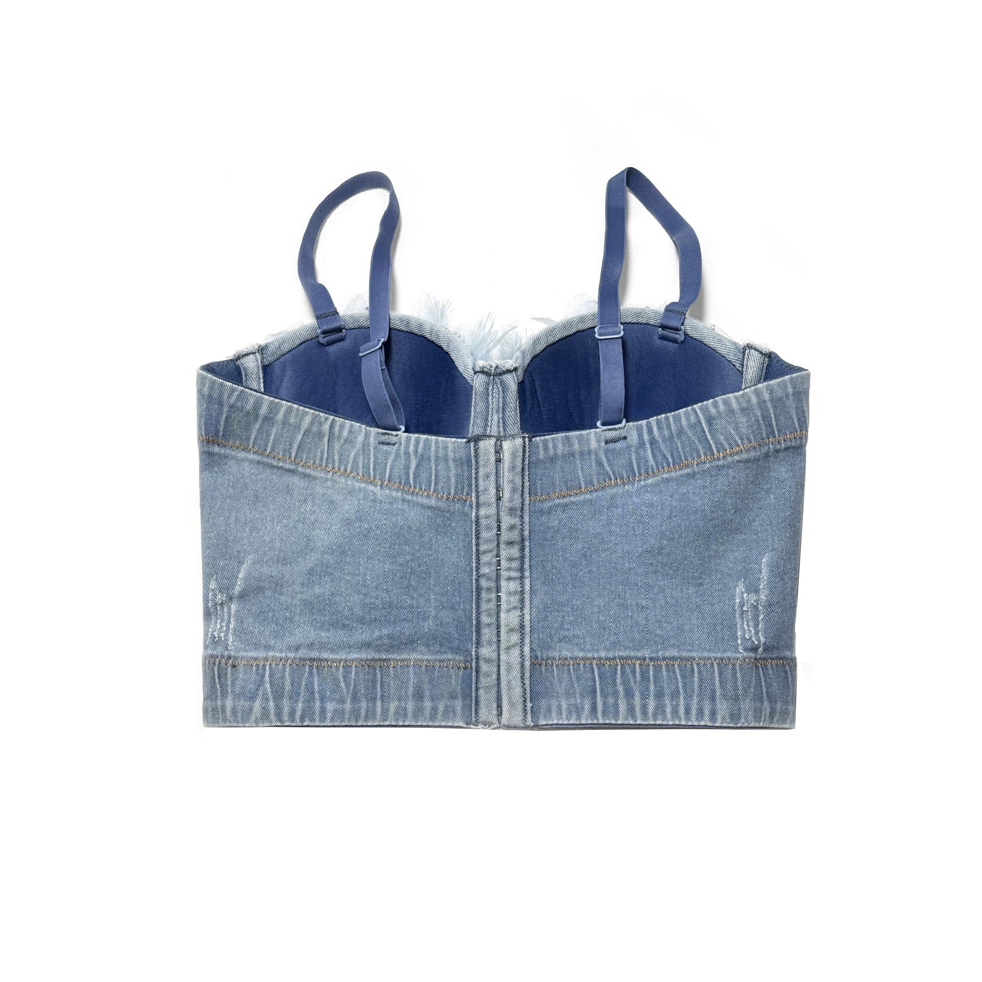 Floral Beaded Sling Vest Slimming Slim Fit with Brassiere Pad Boning Corset Corset Daily Wear Summer Top for Women