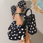 Women's Polka-Dot Platform Office Shoes