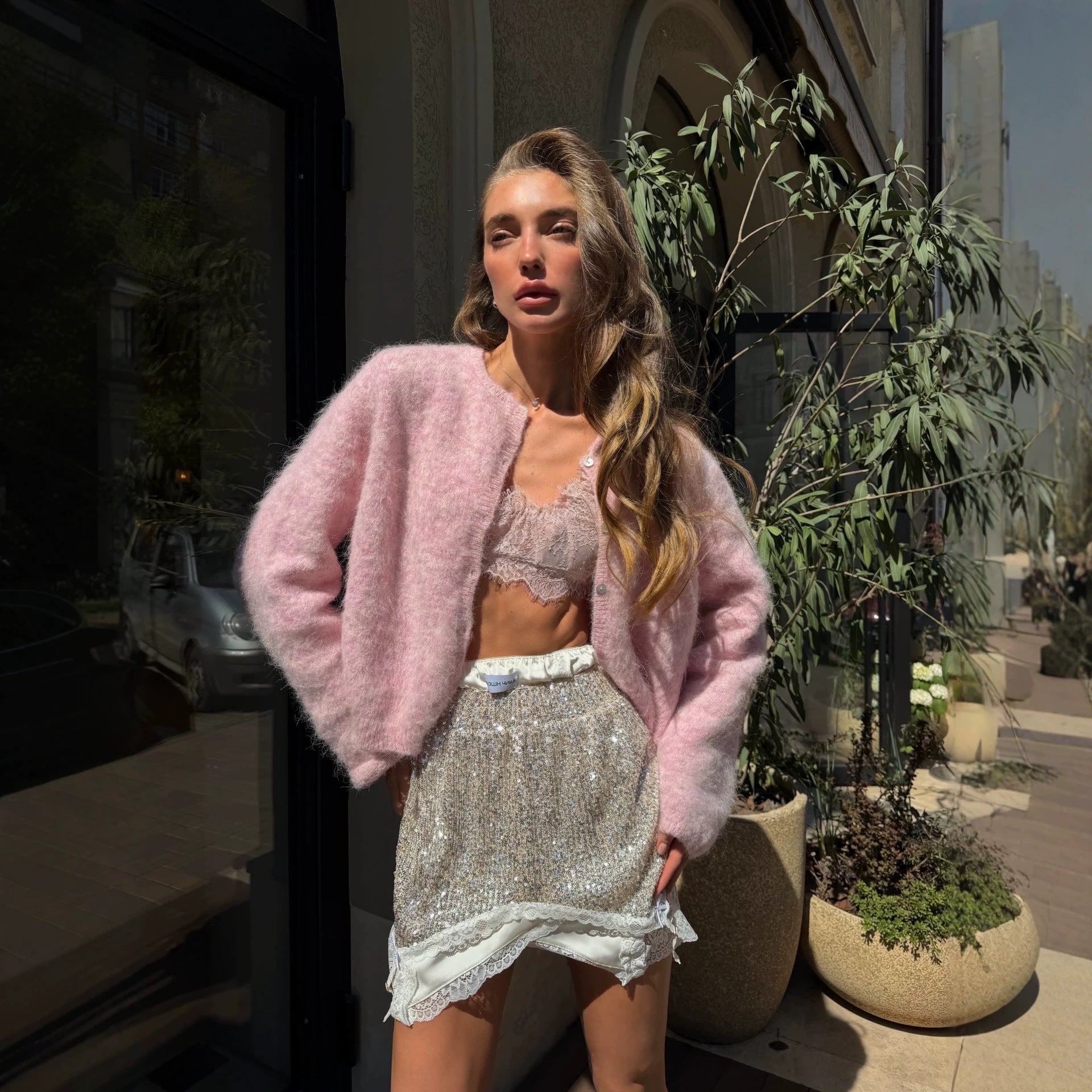 Women's Button-Front Knit Cardigan