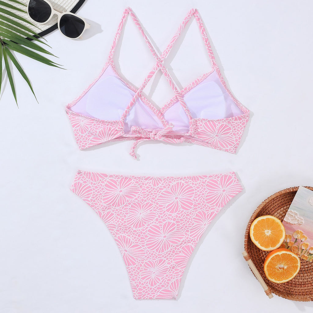 Vacation Lace One-piece Swimwear