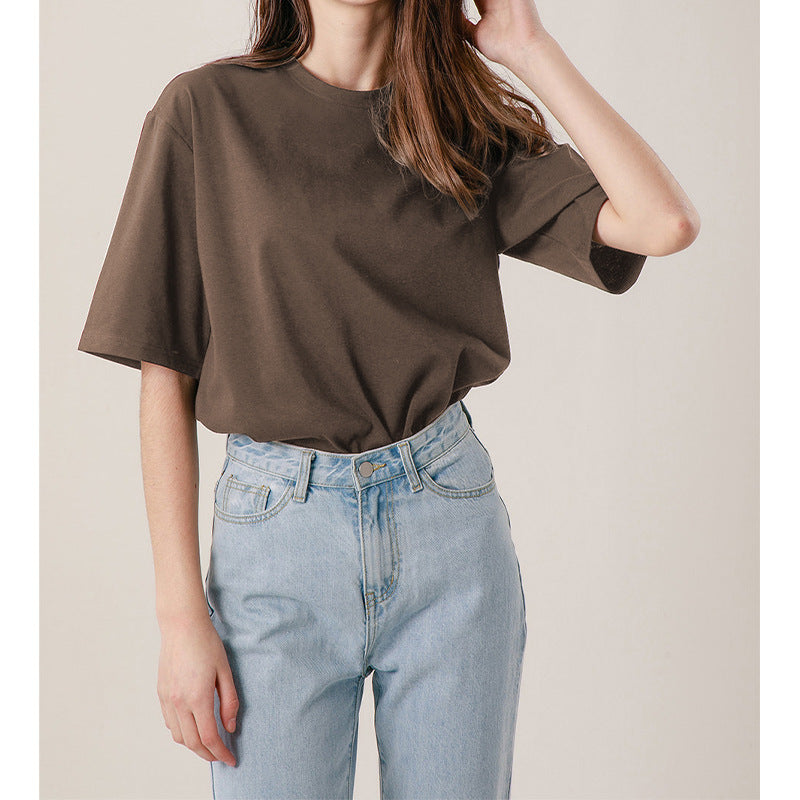 Women's Cotton Crew-Neck T-Shirt – Relaxed Short Sleeve