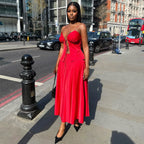 Women's High-Waisted Top and Skirt Two-Piece Set