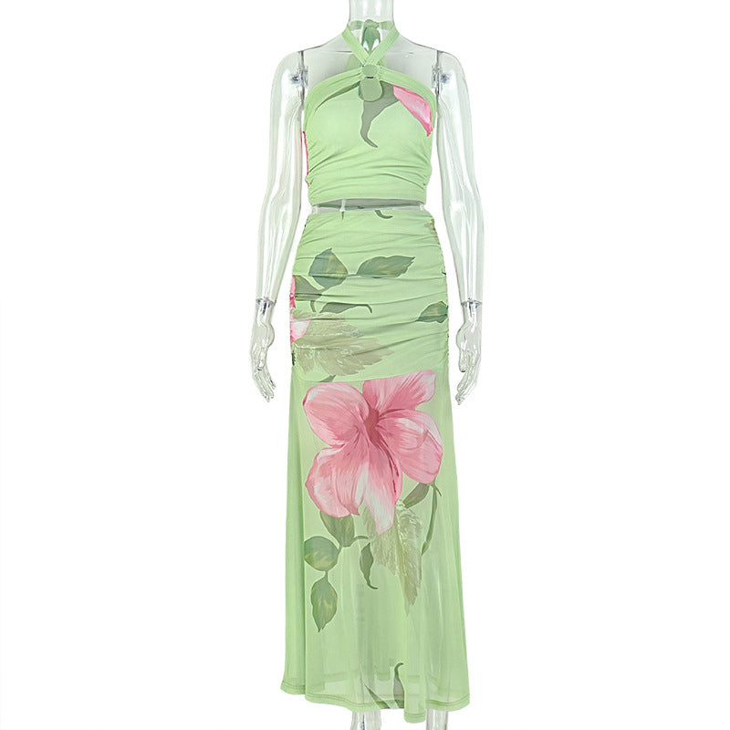 Green and floral pattern