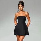 Strapless A-Line Mini Dress