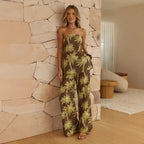 Women's Polka Dot Tube Top & Wide-Leg Pants Set