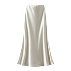 Silky Glossy Fishtail Skirt for Women Autumn High Grade