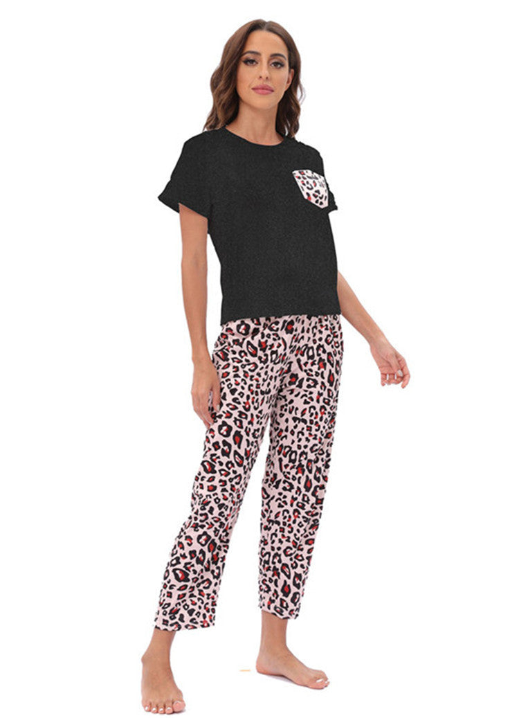 Black Leopard-Print