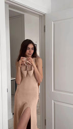 Khaki Sleeveless Dress