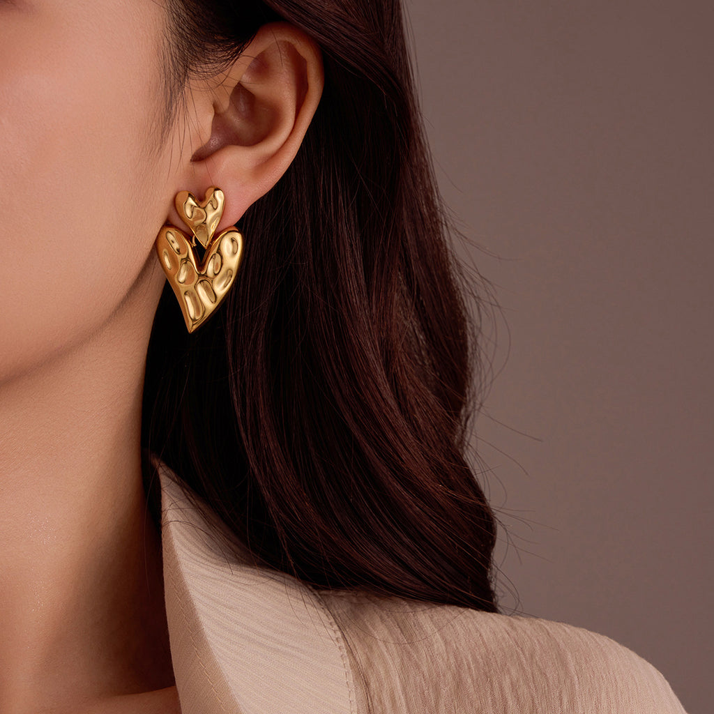 Heart Tassel Earrings