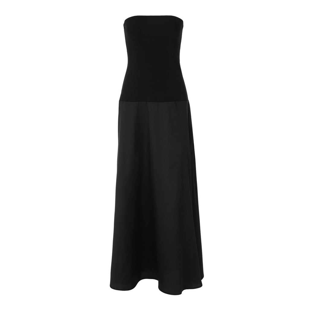 Women's Women Clothing Spring Summer Sexy Tube Top Dress Slim Fitting Patchwork Dress