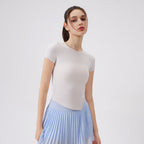 Women's Asymmetric Ruched Sports T-Shirt