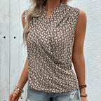 Women's Summer Women Stomach Blanket Sleeveless Printed Shirt Women