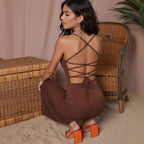Backless Spaghetti-Strap Bodycon Dress